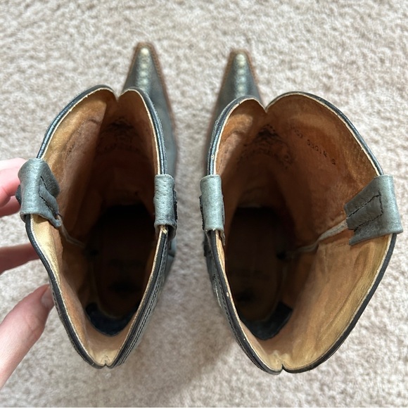 El General 1901 Exotic Stingray Leather Blue Black Embroidered Cowboy Boots 9.5 - Picture 7 of 12